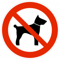 Zákaz vstupovať so zvieratami!  samolepka/plast