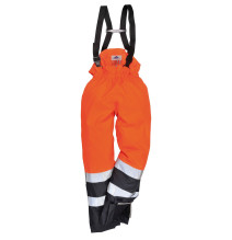 Nehorlavé nohavice na traky Bizflame Hi-Vis Multi-Protection S782