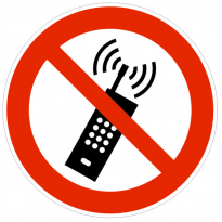 Zákaz používať mobil! samolepka