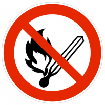 Zákaz fajčiť a vstupovať s plameňom! samolepka/plast