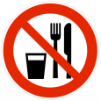 Zákaz jesť a piť..... samolepka/plast