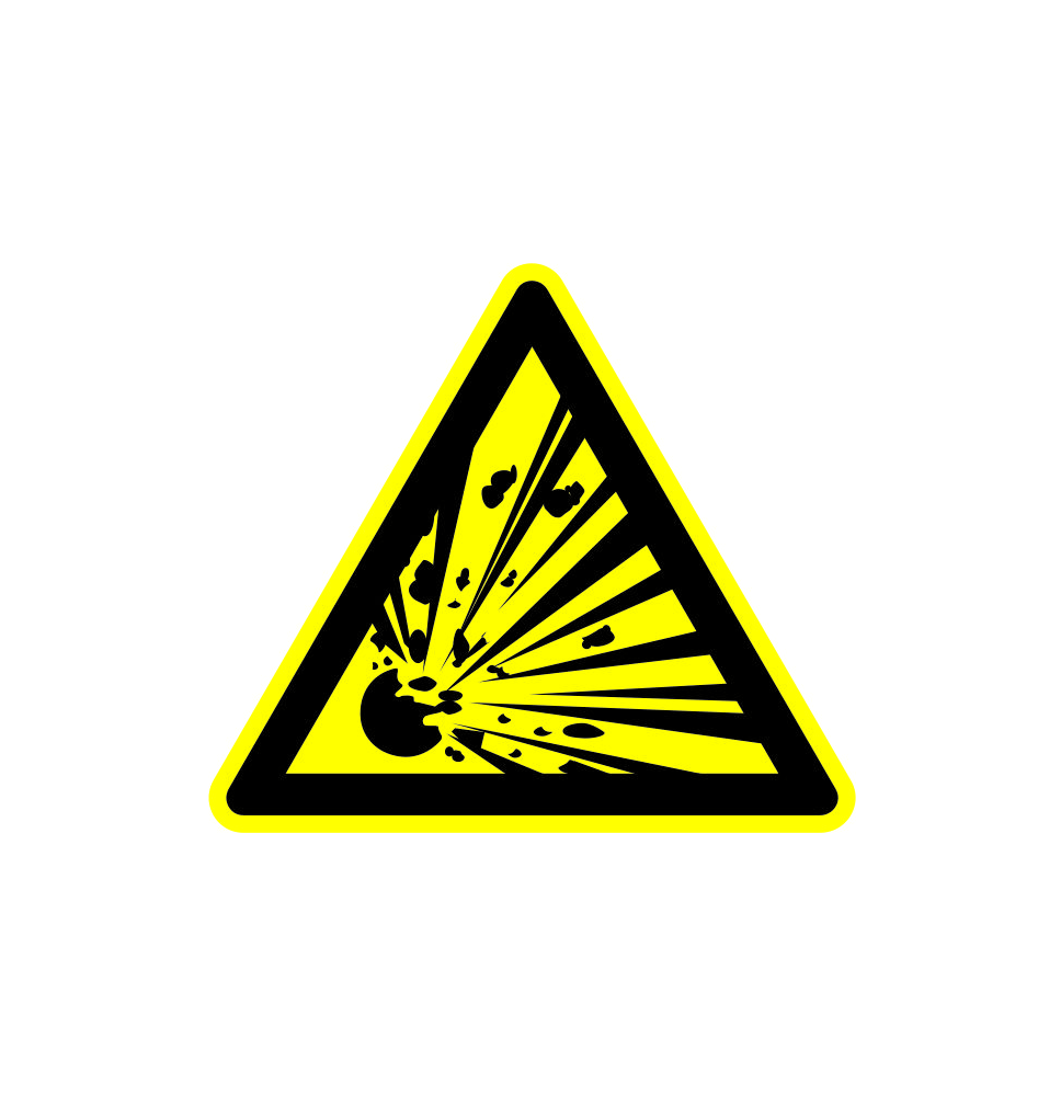 Pozor, nebezpečenstvo výbuchu!  samolepka/plast