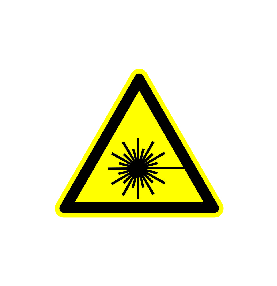 Pozor laserové žiarenie!  samolepka/plast