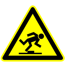 Pozor nerovný povrch!  samolepka/plast