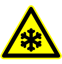 Nebezpečenstvo chladu!  samolepka/plast