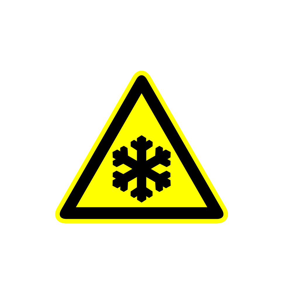 Nebezpečenstvo chladu!  samolepka/plast