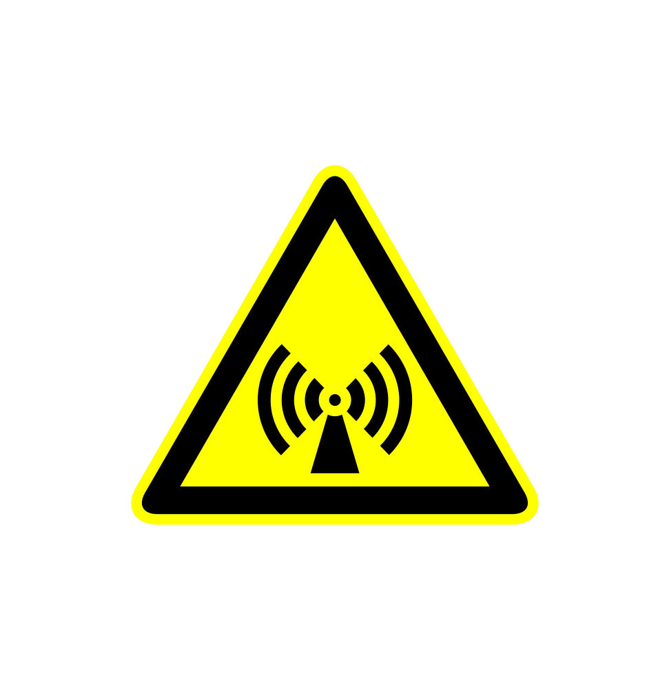 Pozor elektromagnetické žiarenie!  samolepka/plast