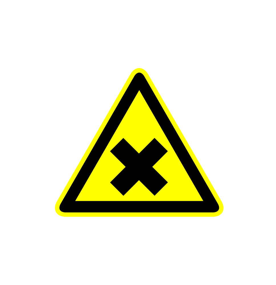 Pozor dráždivé látky!  samolepka/plast