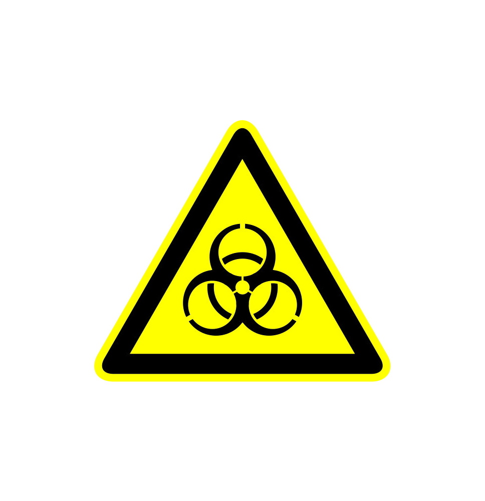 Pozor biologické ohrozenie!  samolepka/plast