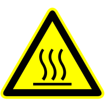 Pozor nebezpečenstvo popálenia!  samolepka/plast