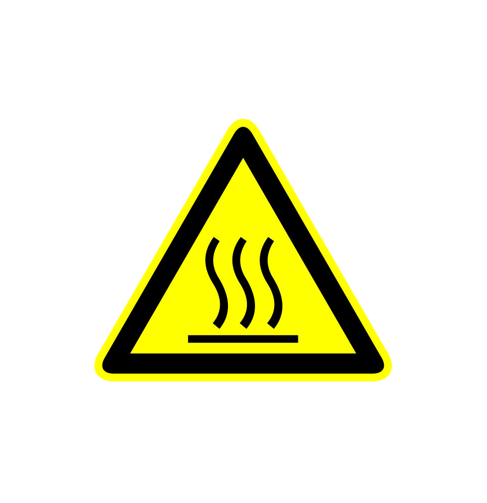 Pozor nebezpečenstvo popálenia!  samolepka/plast