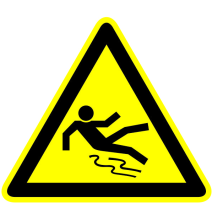 Pozor, klzký povrch!  samolepka/plast