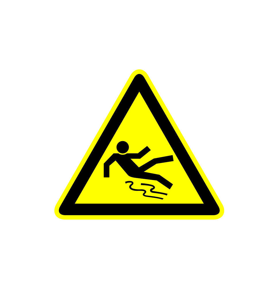 Pozor, klzký povrch!  samolepka/plast