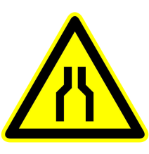 Pozor, zúžený priestor!  samolepka/plast