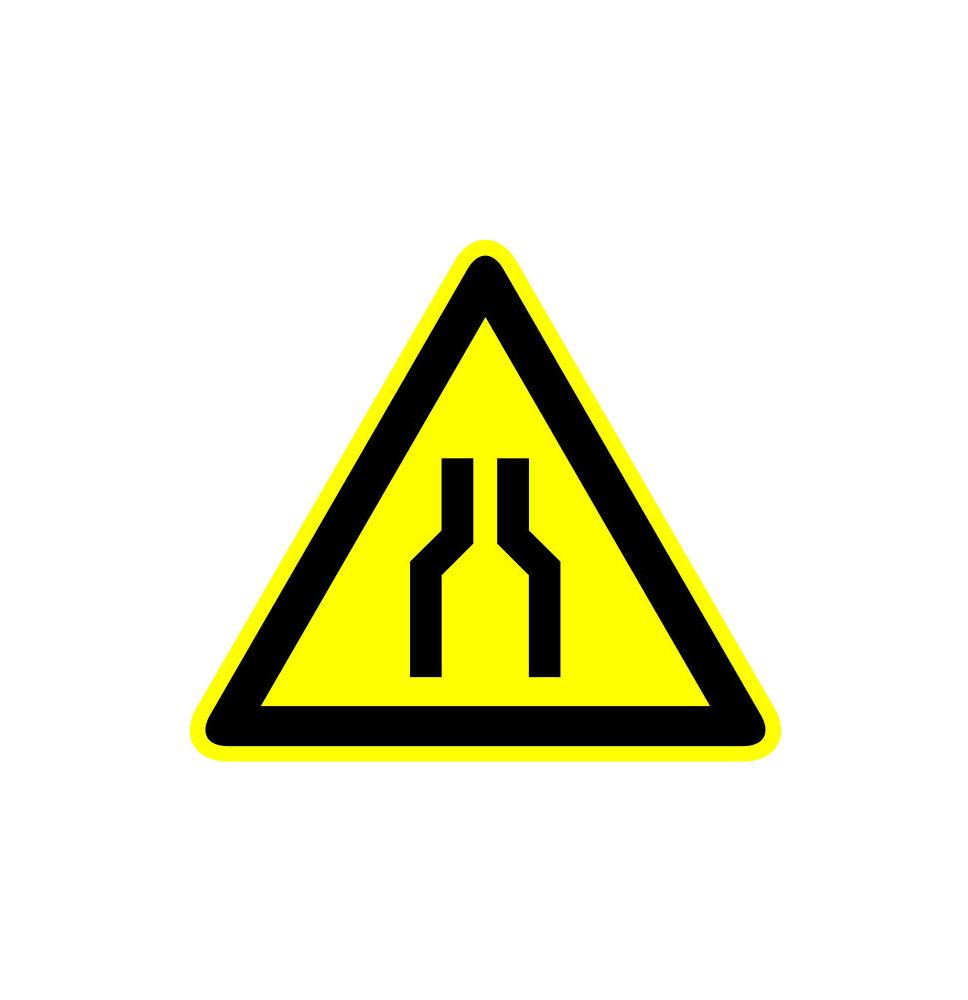 Pozor, zúžený priestor!  samolepka/plast