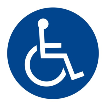 Pre používateľov invalidných vozíkov  samolepka/plast