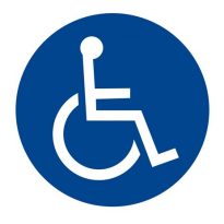 Pre používateľov invalidných vozíkov samolepka/plast