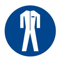  Používaj vhodný ochranný odev! samolepka/plast