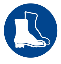  Používaj vhodnú ochrannú obuv! samolepka/plast