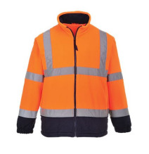 Reflexná fleece mikina F301 dvojfarebná