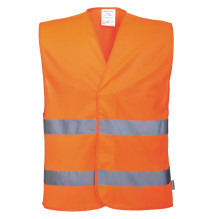 Hi-Vis vesta SOCIÁLNY ODSTUP 2m oranžová