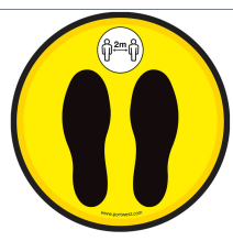  Podlahový Vinyl pre sociálny odstup - žltý