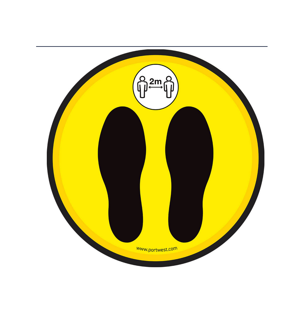  Podlahový Vinyl pre sociálny odstup - žltý