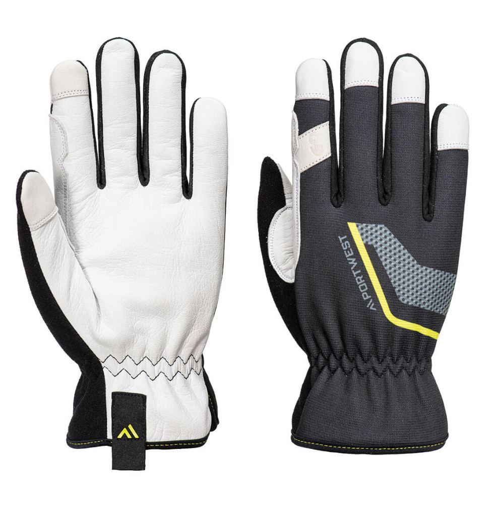 Utility strečové kožené rukavice