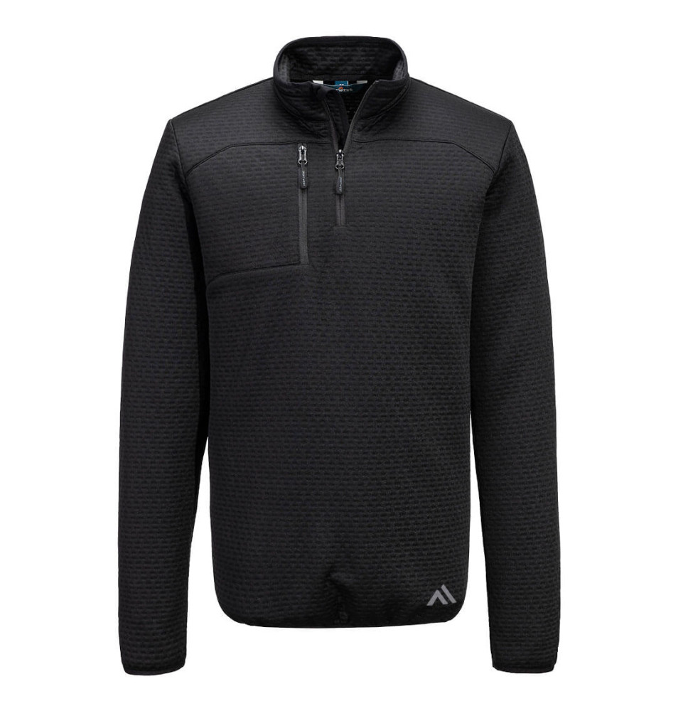 KX3 textúrovaná mikina so 1/4 zipsom