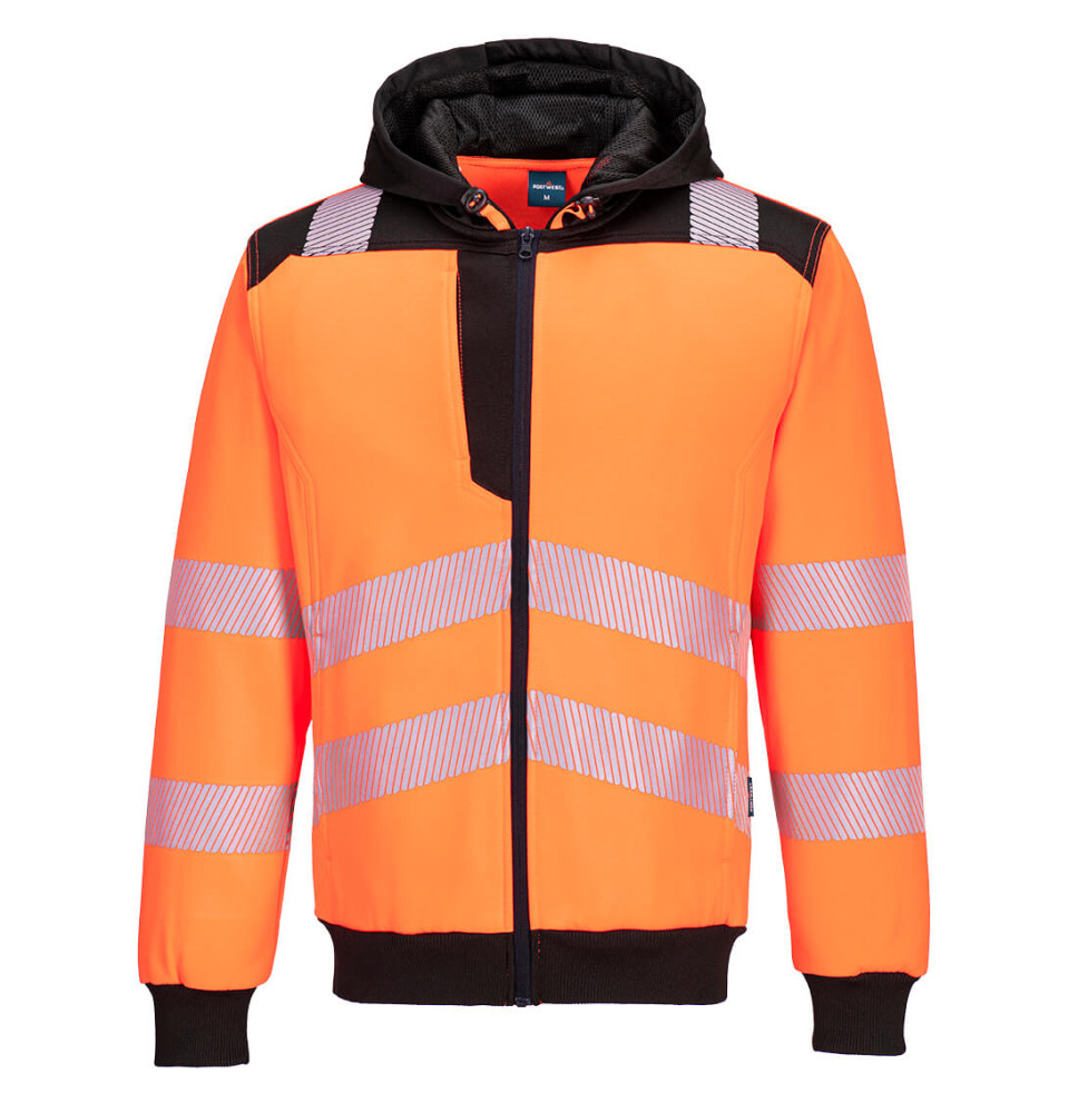 Mikina PW3 Hi-Vis na zips