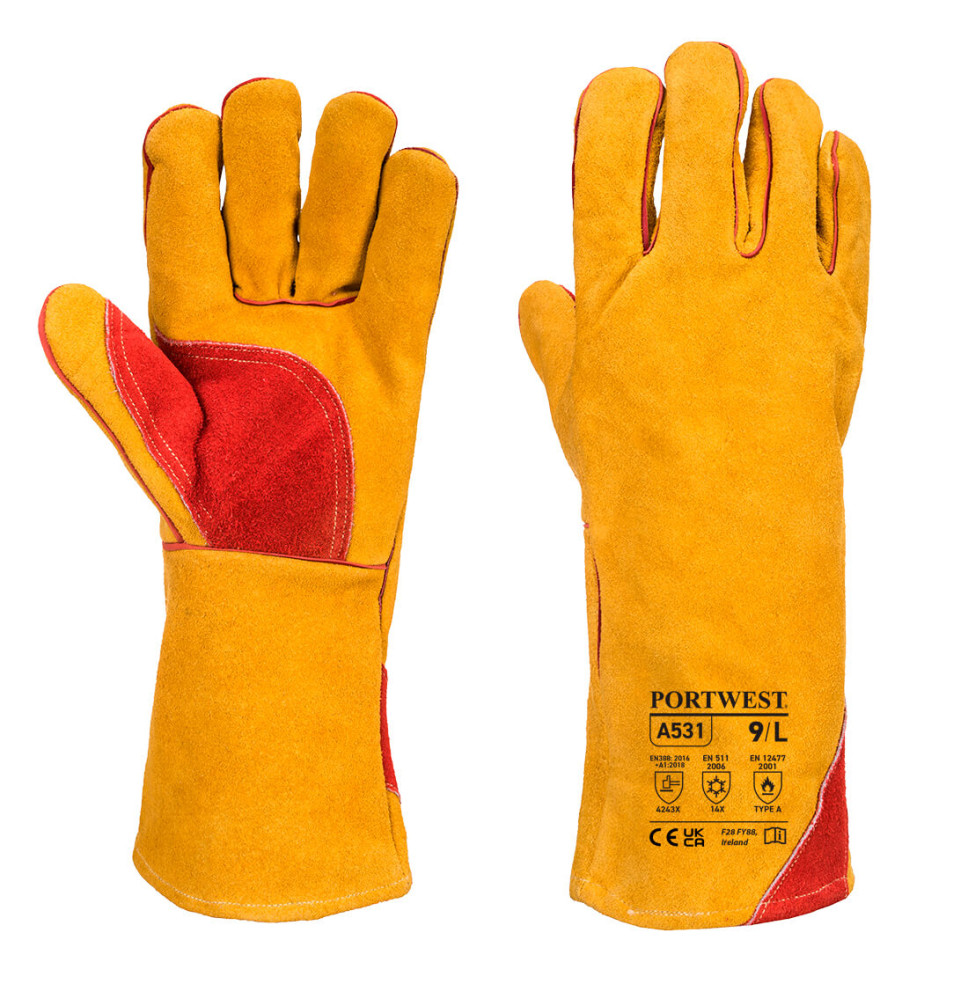 Zosilnené zimné zváracie rukavice