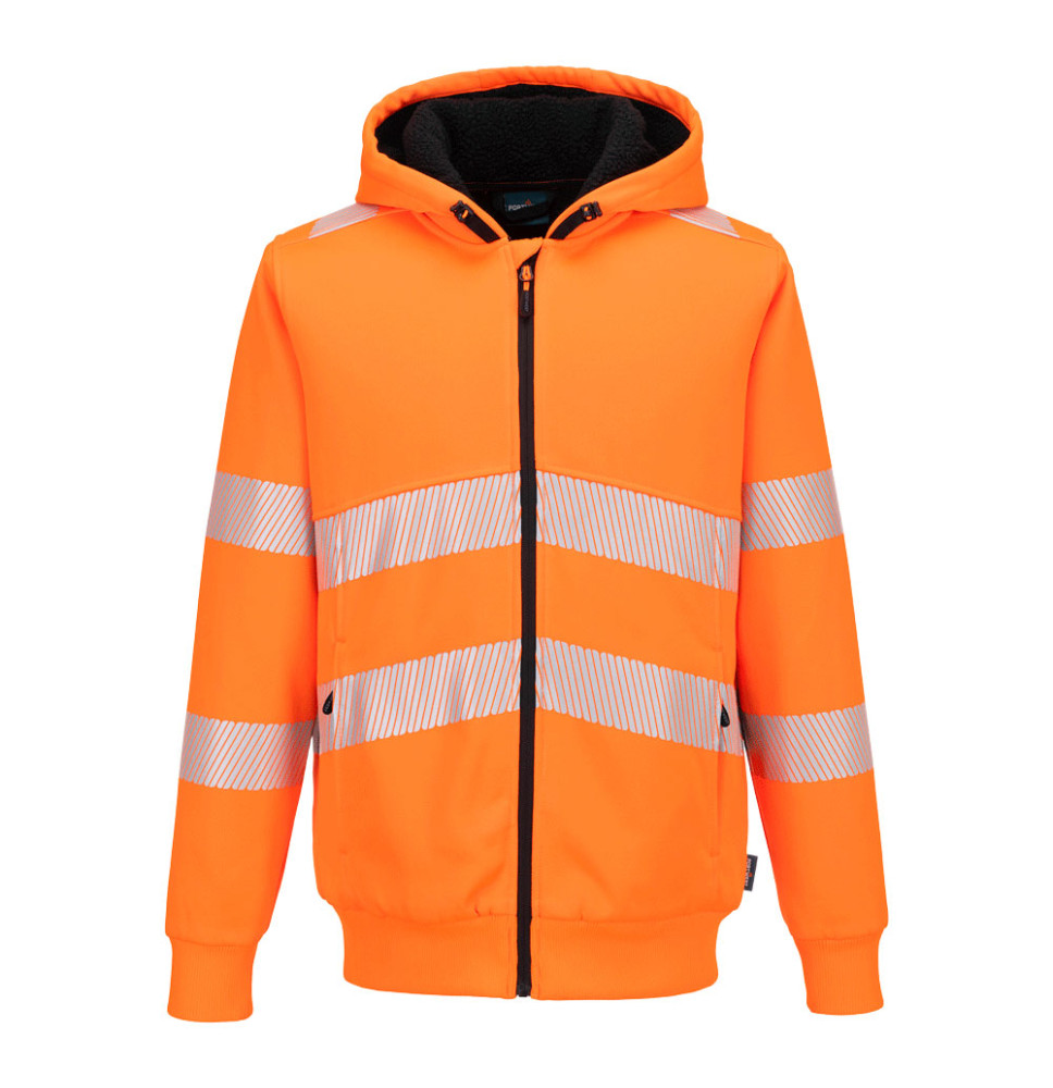 PW321 Hi-Vis zimná mikina so zipsom