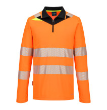 DX4 Hi-Vis Polokošeľa so zipsom L/S