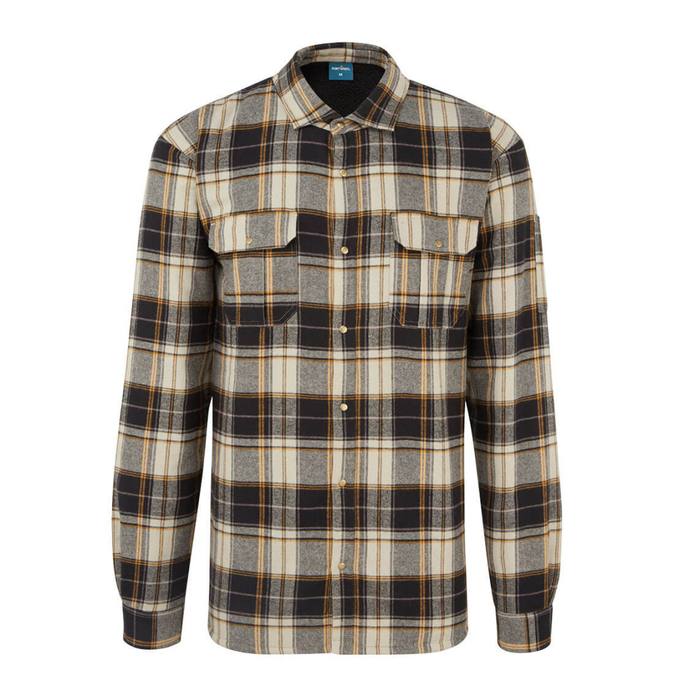 KA3 Károvaná košeľa s podšívkou Sherpa