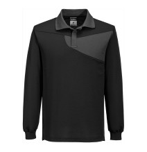 PW2 Polo tričko z bavlneného komfortného materiálu L/S