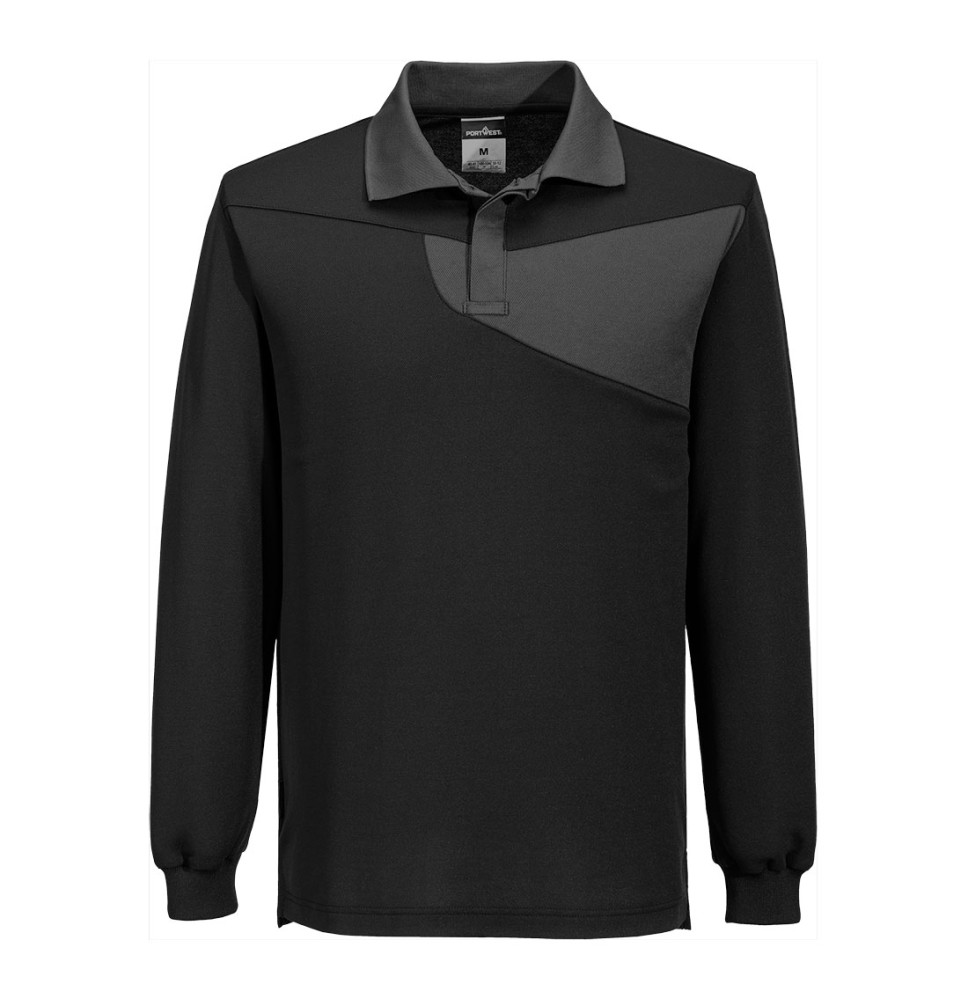 PW2 Polo tričko z bavlneného komfortného materiálu L/S