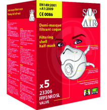 oopp, svetoopp, respirátor, maska, s výdychovým ventilom, ochrana dýchania pri práci, FFP3, Coverguard, Bojnice, Prievidza