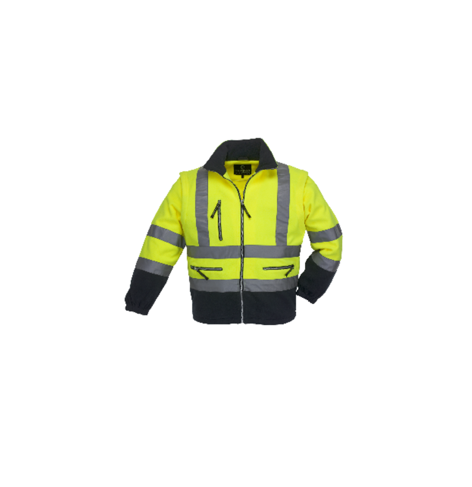 oopp, svetoopp, bunda, reflex, Hi-Vis, zimná, pracovná, podšívka flis, Coverguard, Bojnice, Prievidza, funkčná, zateplená, 2 v 1